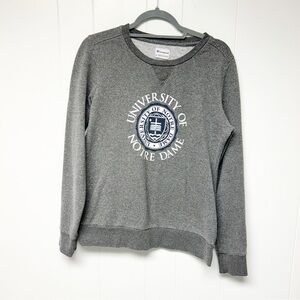 Champion Gray Notre Dame Long Sleeve Sweatshirt Large